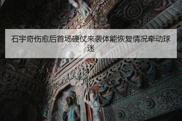 石宇奇伤愈后首场硬仗来袭体能恢复情况牵动球迷